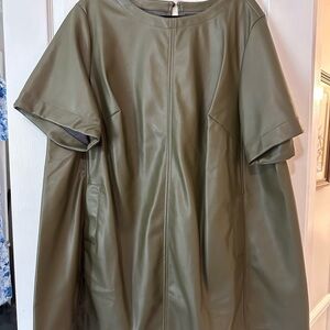 Maeve Olive Green Mini Swing Dress